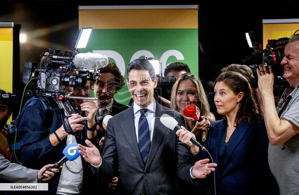 D66 Party Leader Rob Jetten After Elections - The Hague