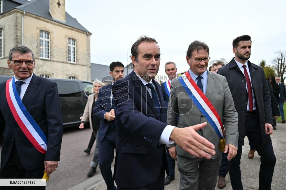 PM Sebastien Lecornu Visits the Carentan Health Centre - France