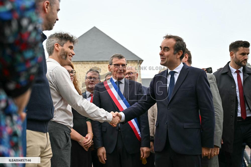 PM Sebastien Lecornu Visits the Carentan Health Centre - France