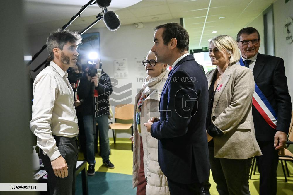 PM Sebastien Lecornu Visits the Carentan Health Centre - France