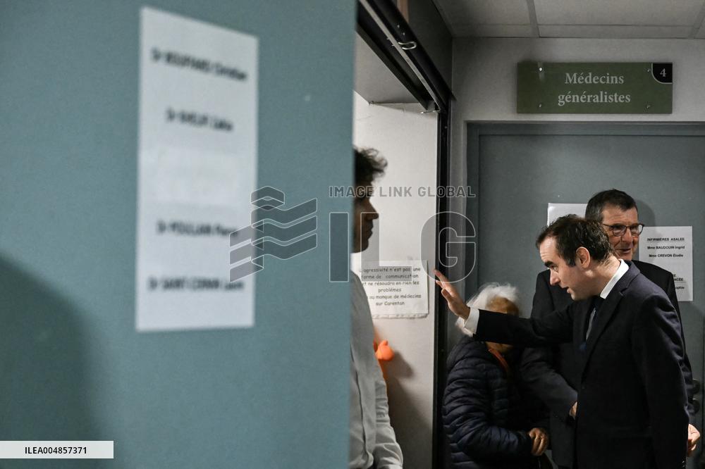 PM Sebastien Lecornu Visits the Carentan Health Centre - France