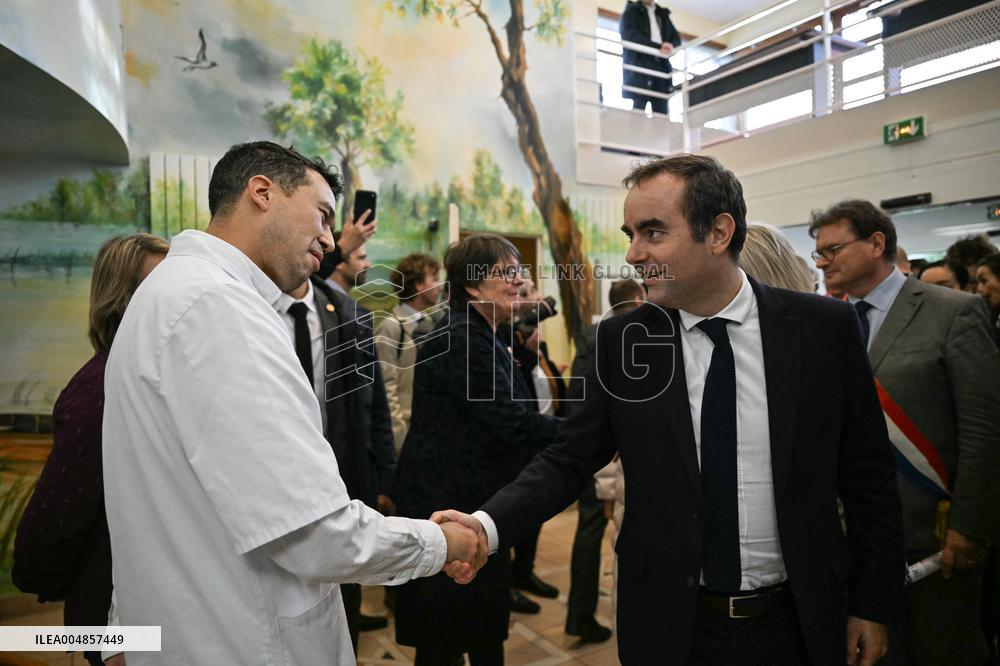 PM Sebastien Lecornu Visits the Carentan Health Centre - France