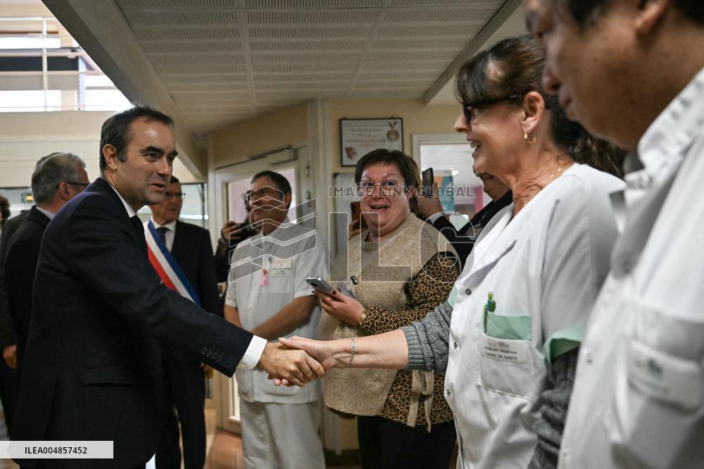 PM Sebastien Lecornu Visits the Carentan Health Centre - France