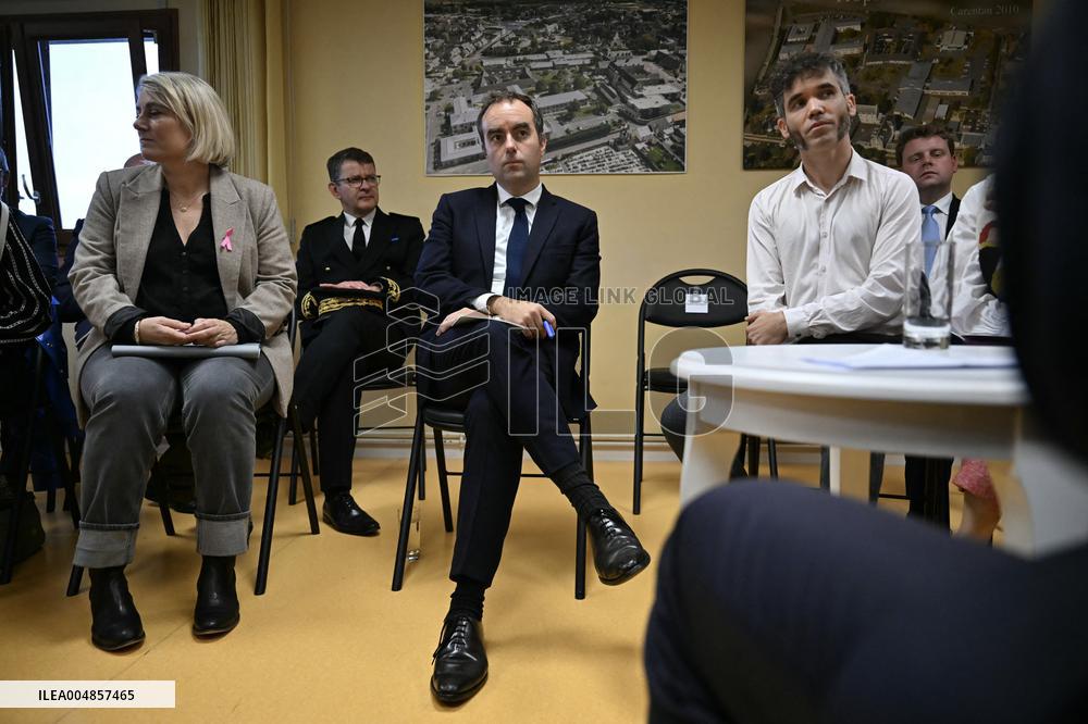 PM Sebastien Lecornu Visits the Carentan Health Centre - France
