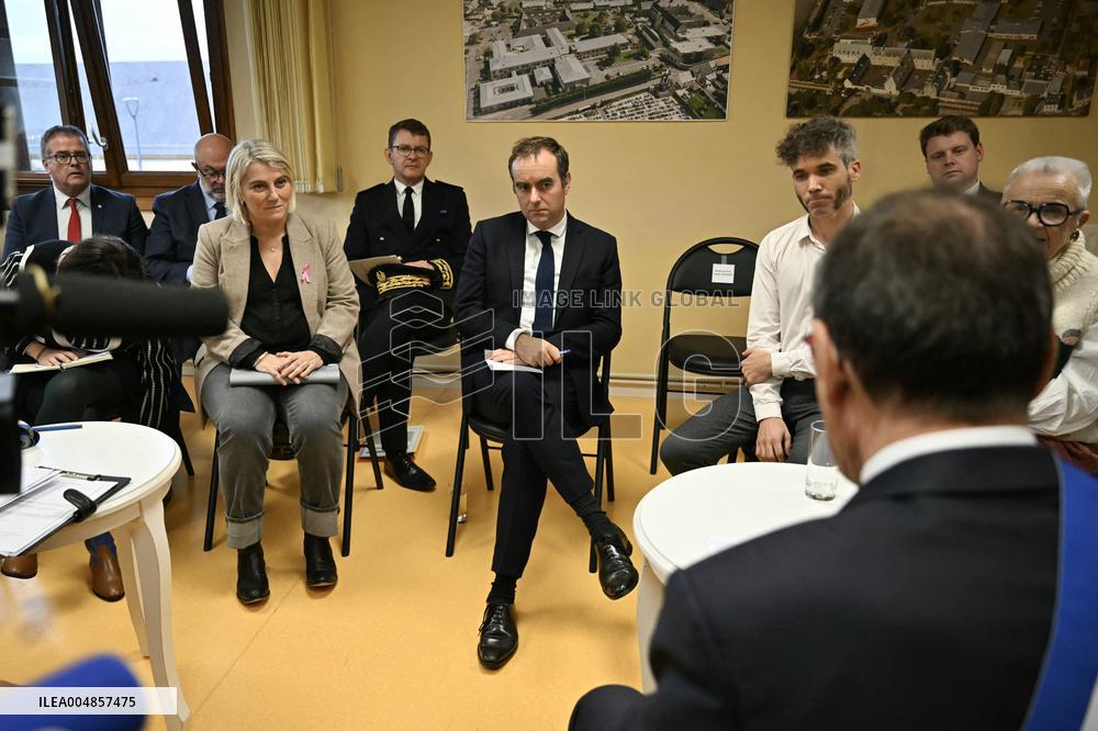 PM Sebastien Lecornu Visits the Carentan Health Centre - France