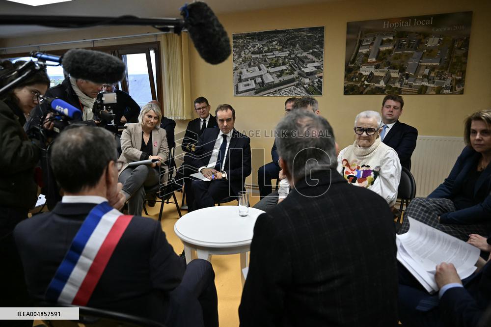 PM Sebastien Lecornu Visits the Carentan Health Centre - France