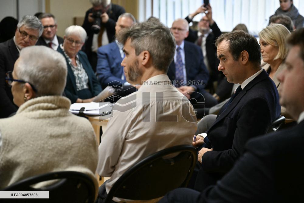 PM Sebastien Lecornu Visits the Carentan Health Centre - France