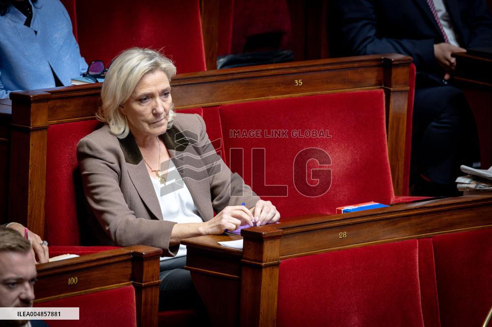 Parliamentary window of the Rassemblement National at the National Assembly - Paris AJ