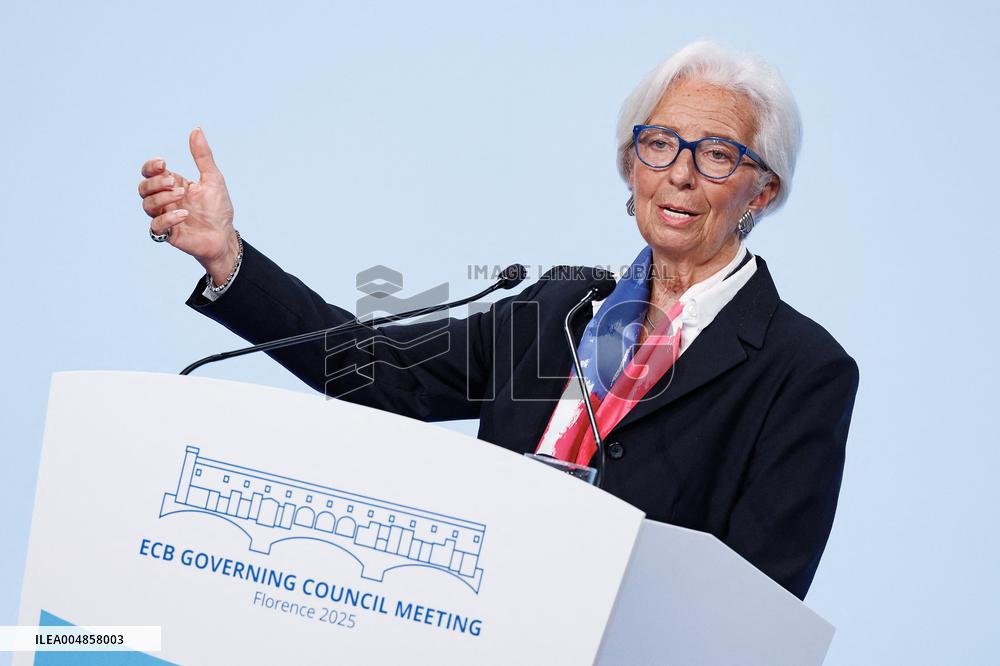 ECB President Christine Lagarde Press Conference - Florence