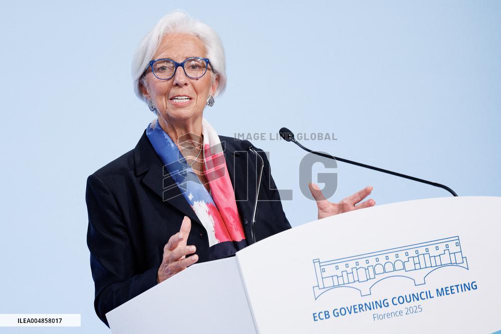 ECB President Christine Lagarde Press Conference - Florence