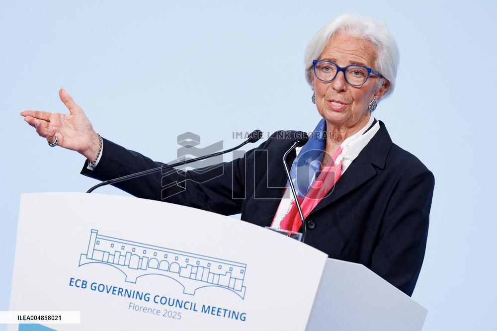 ECB President Christine Lagarde Press Conference - Florence