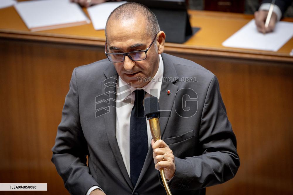 Parliamentary window of the Rassemblement National at the National Assembly - Paris AJ