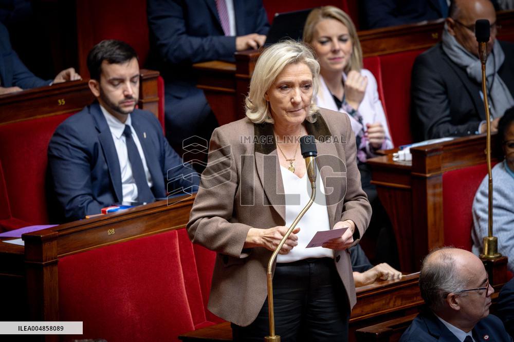 Parliamentary window of the Rassemblement National at the National Assembly - Paris AJ