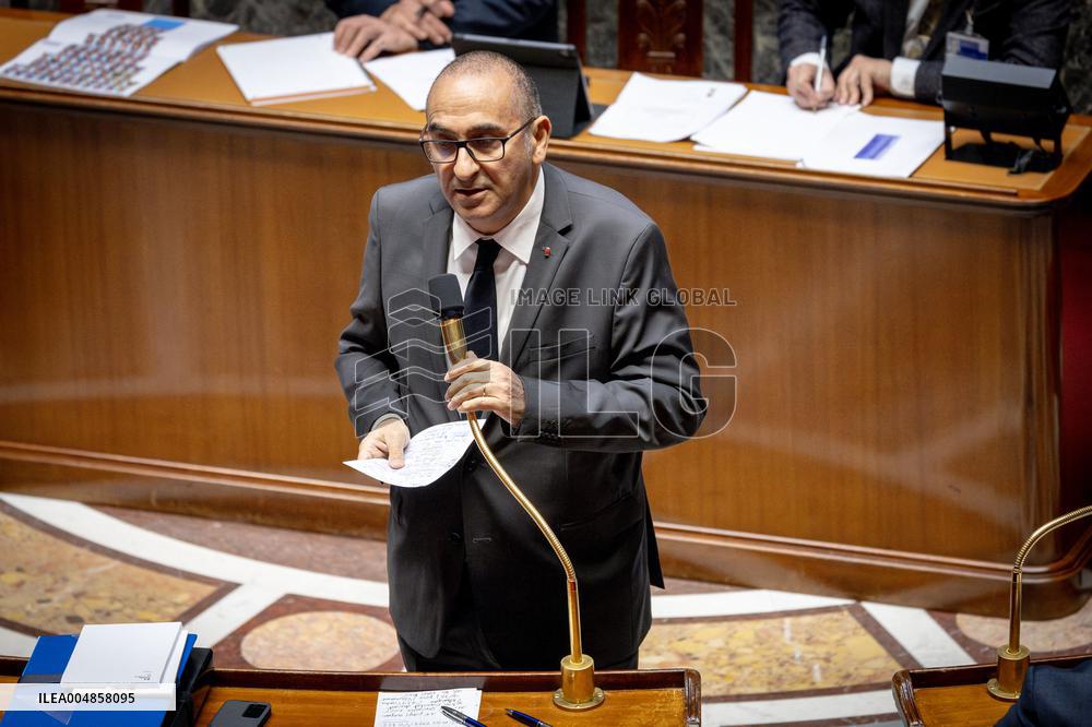 Parliamentary window of the Rassemblement National at the National Assembly - Paris AJ