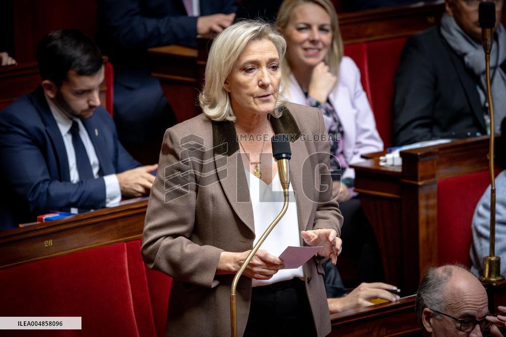 Parliamentary window of the Rassemblement National at the National Assembly - Paris AJ