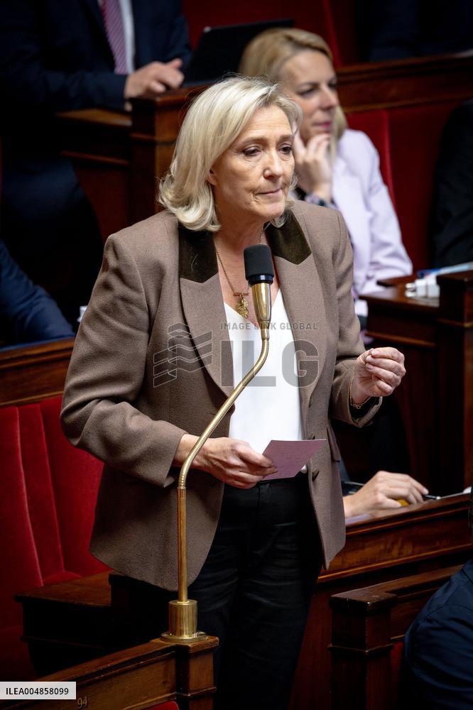 Parliamentary window of the Rassemblement National at the National Assembly - Paris AJ