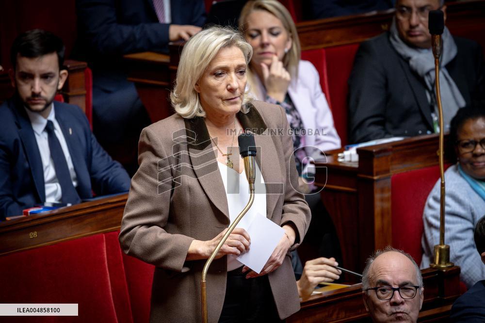 Parliamentary window of the Rassemblement National at the National Assembly - Paris AJ