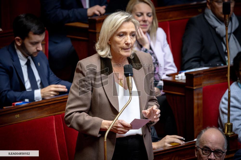 Parliamentary window of the Rassemblement National at the National Assembly - Paris AJ