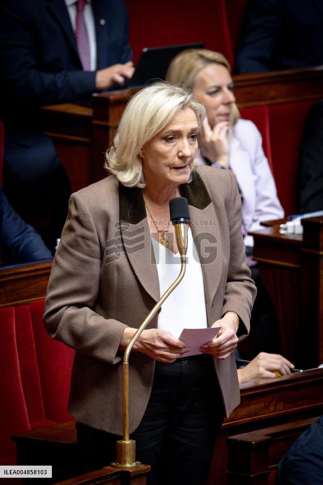 Parliamentary window of the Rassemblement National at the National Assembly - Paris AJ