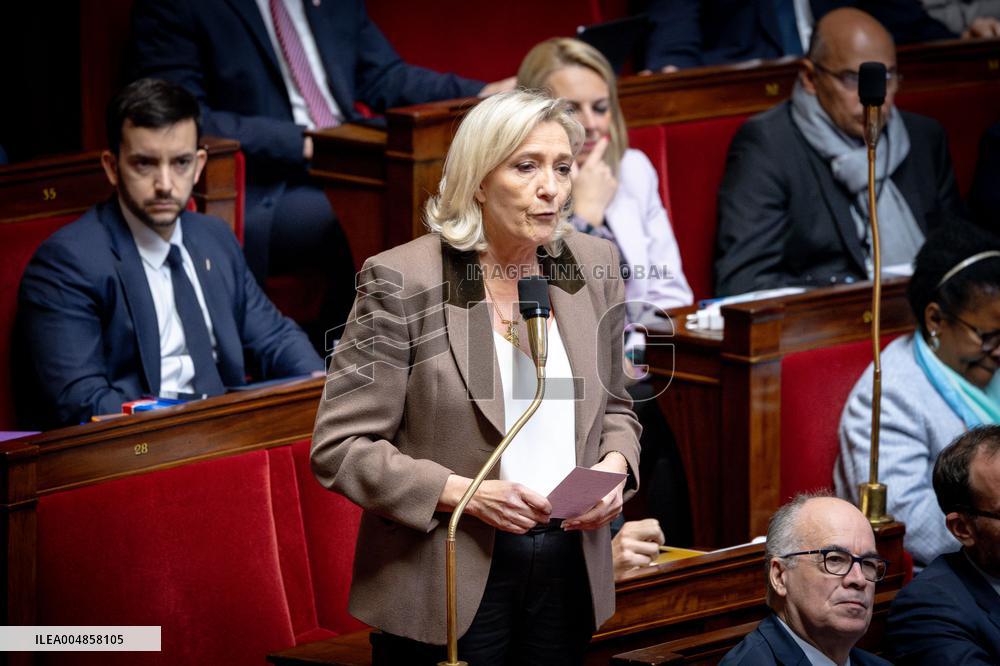 Parliamentary window of the Rassemblement National at the National Assembly - Paris AJ