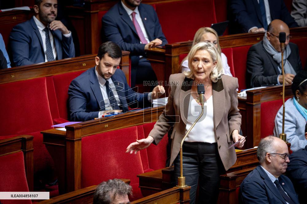 Parliamentary window of the Rassemblement National at the National Assembly - Paris AJ