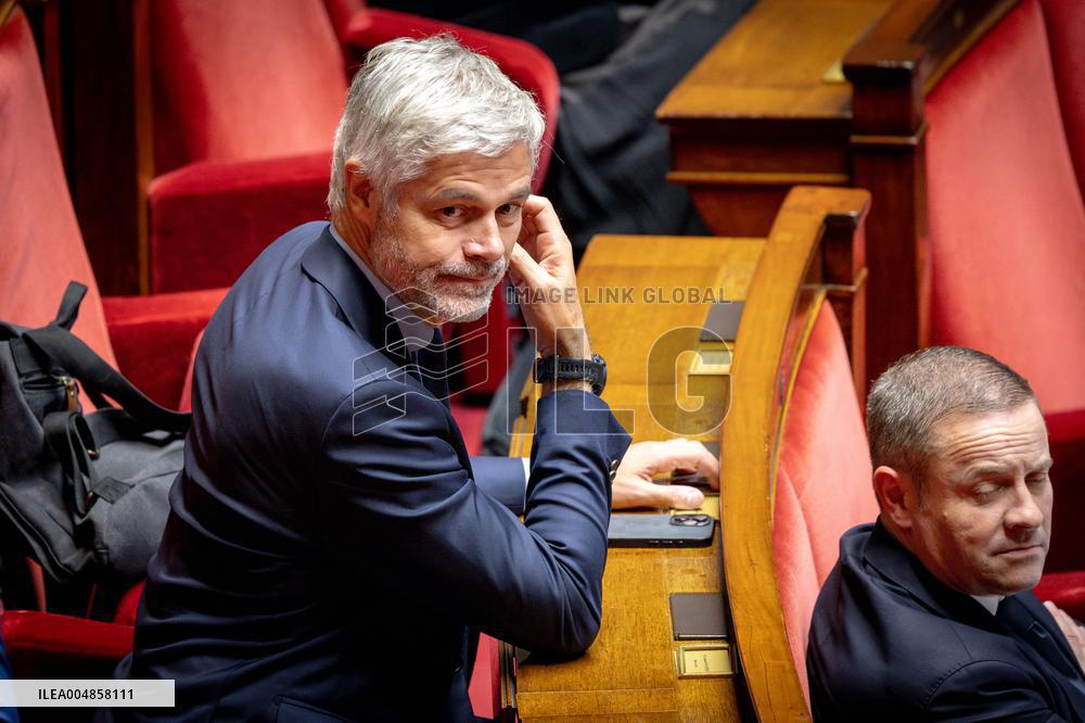Parliamentary window of the Rassemblement National at the National Assembly - Paris AJ