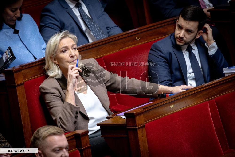 Parliamentary window of the Rassemblement National at the National Assembly - Paris AJ