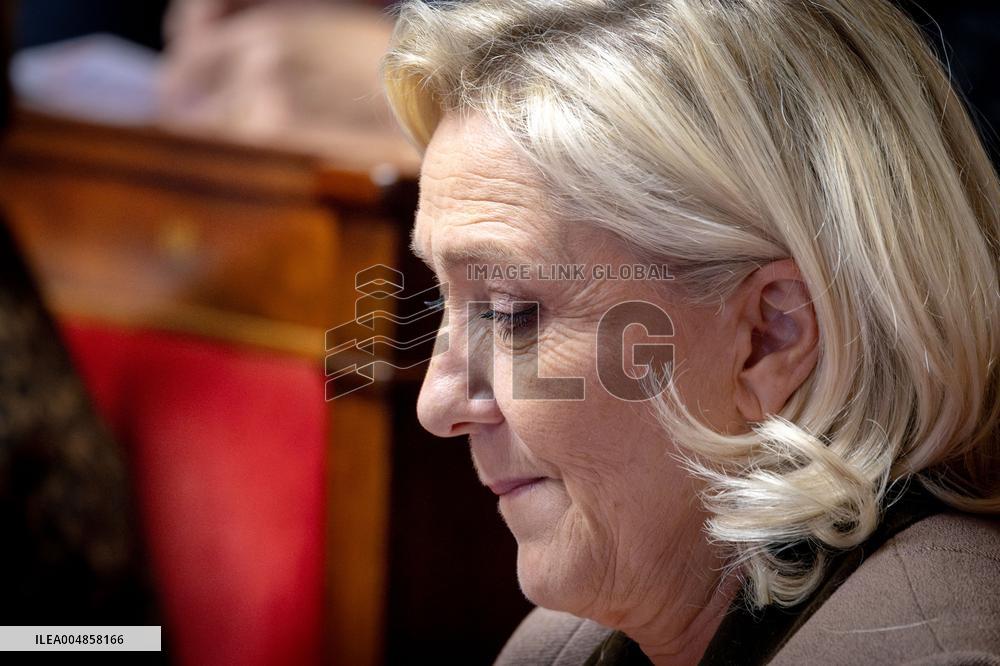 Parliamentary window of the Rassemblement National at the National Assembly - Paris AJ