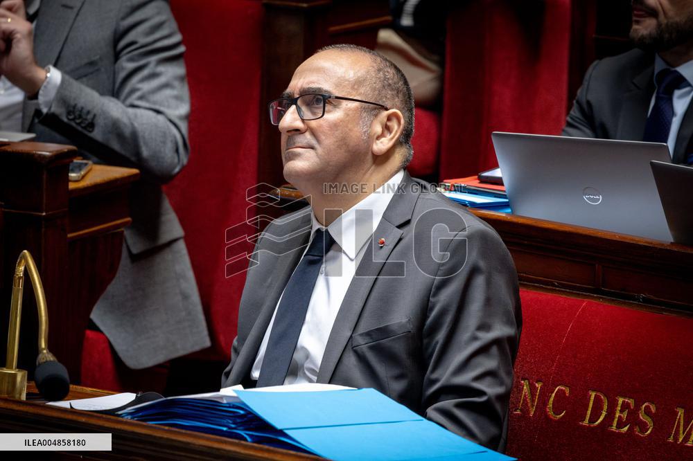 Parliamentary window of the Rassemblement National at the National Assembly - Paris AJ