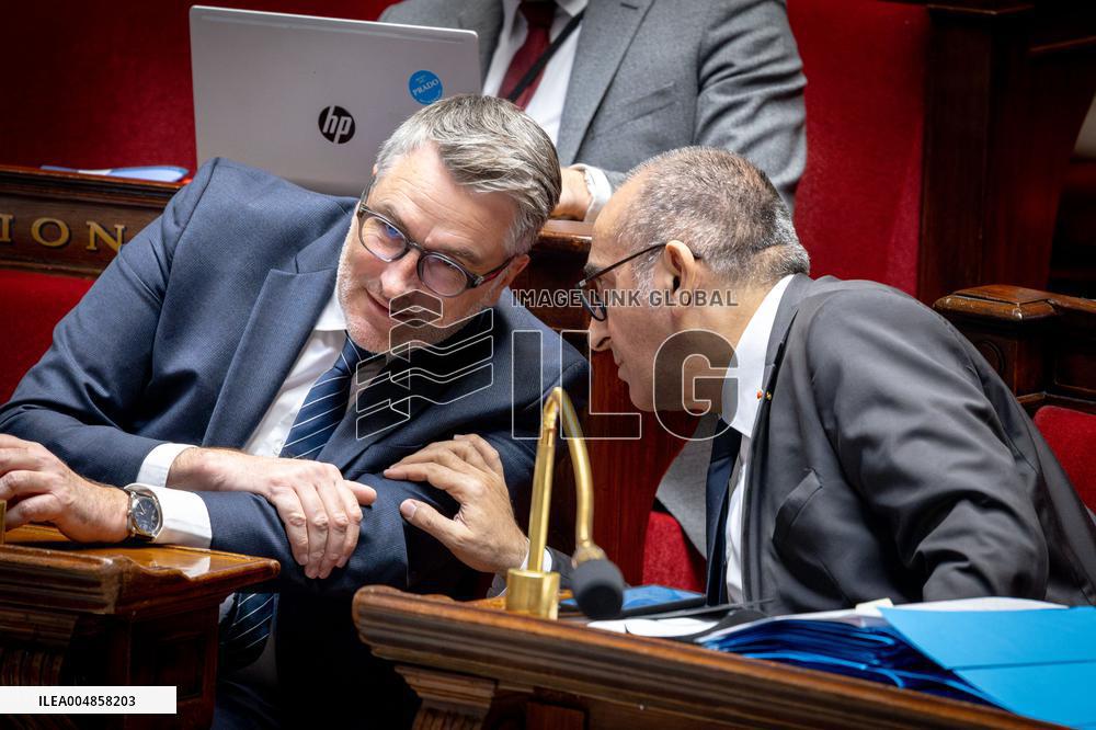 Parliamentary window of the Rassemblement National at the National Assembly - Paris AJ