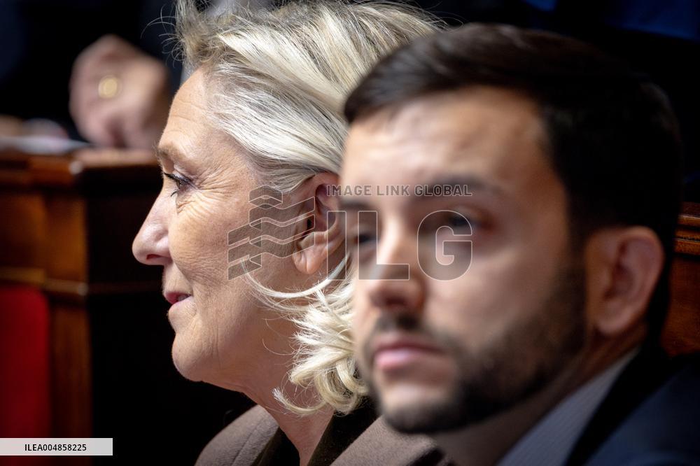 Parliamentary window of the Rassemblement National at the National Assembly - Paris AJ
