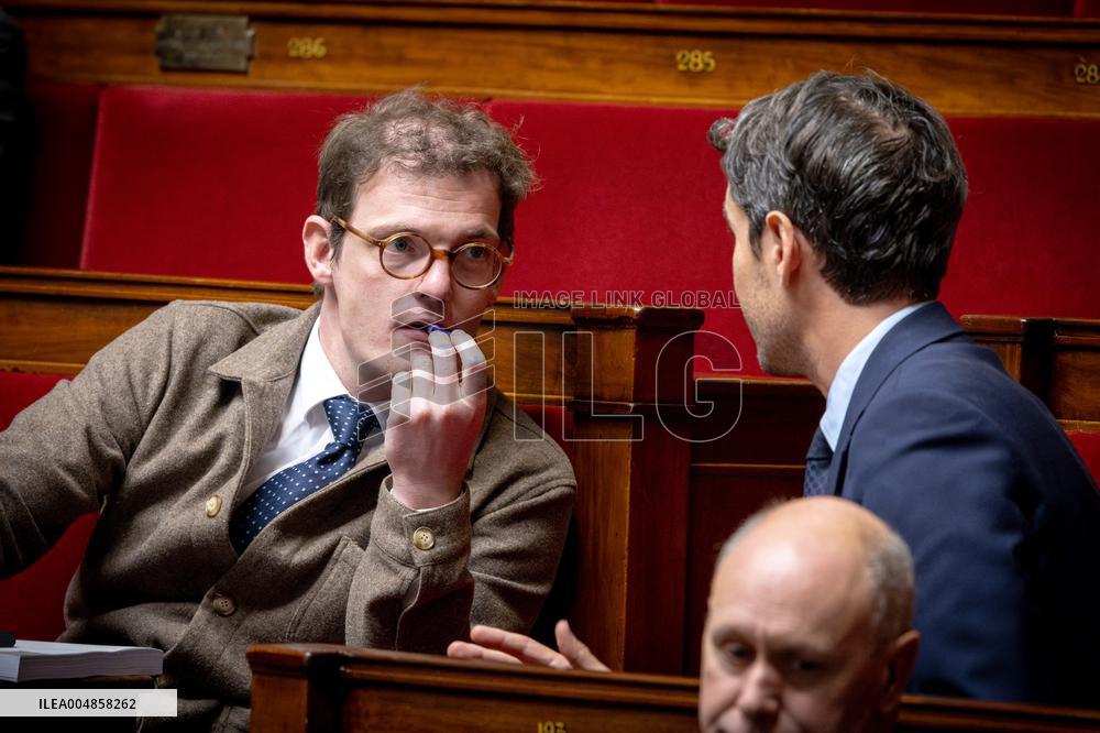 Parliamentary window of the Rassemblement National at the National Assembly - Paris AJ