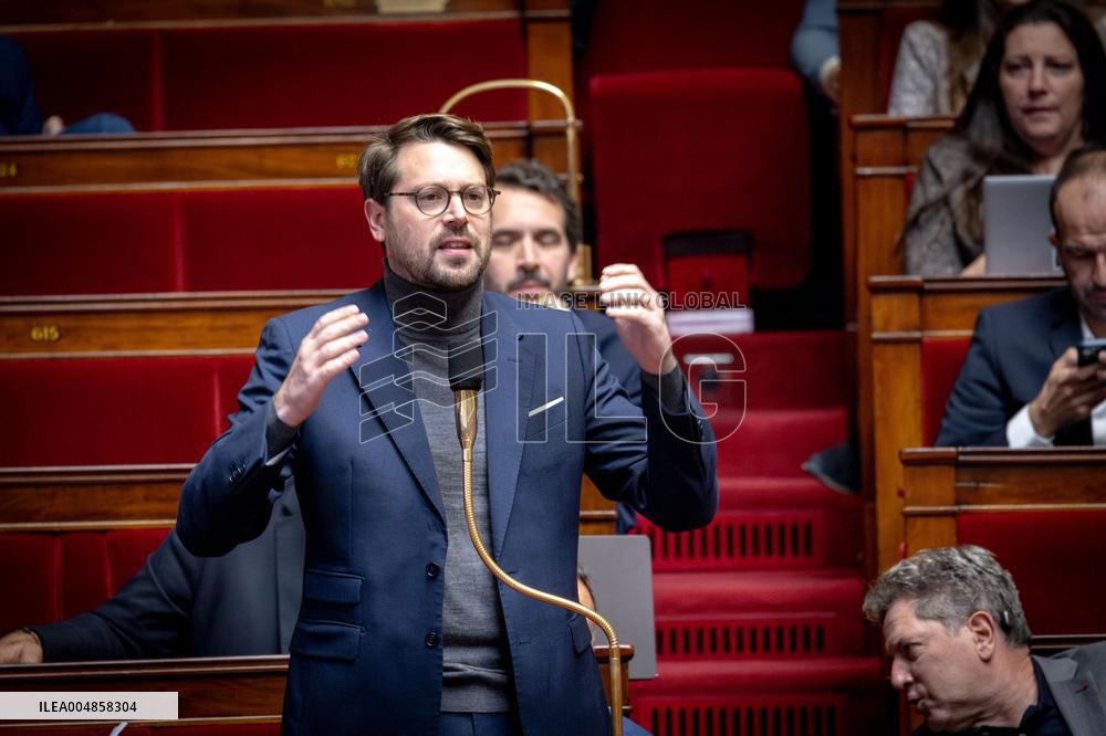 Parliamentary window of the Rassemblement National at the National Assembly - Paris AJ