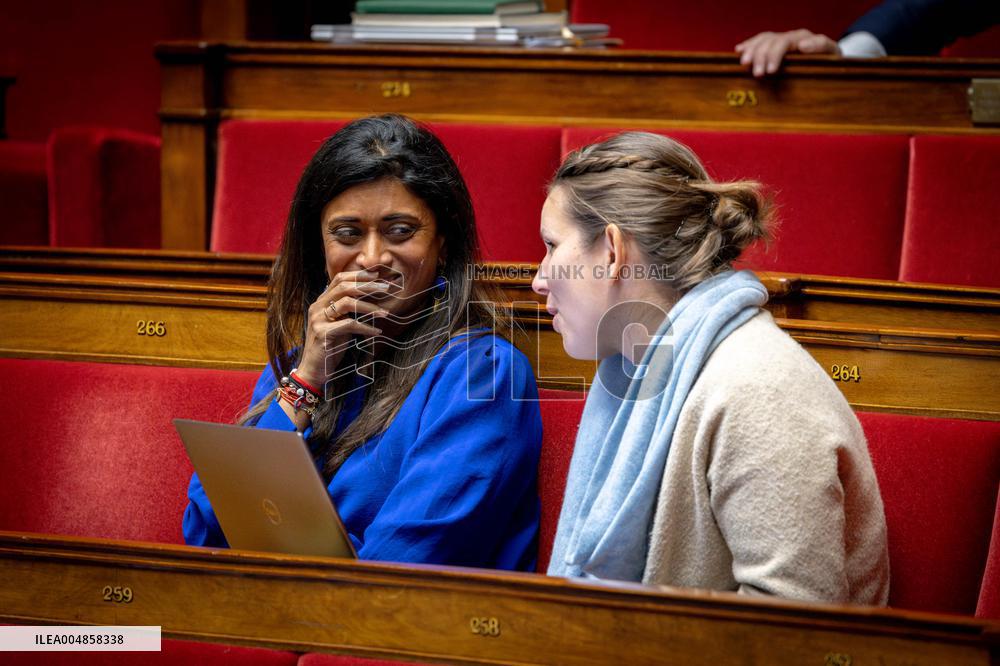Parliamentary window of the Rassemblement National at the National Assembly - Paris AJ