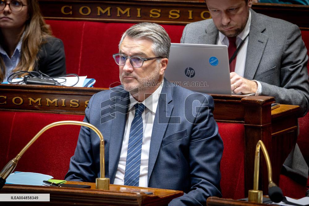 Parliamentary window of the Rassemblement National at the National Assembly - Paris AJ