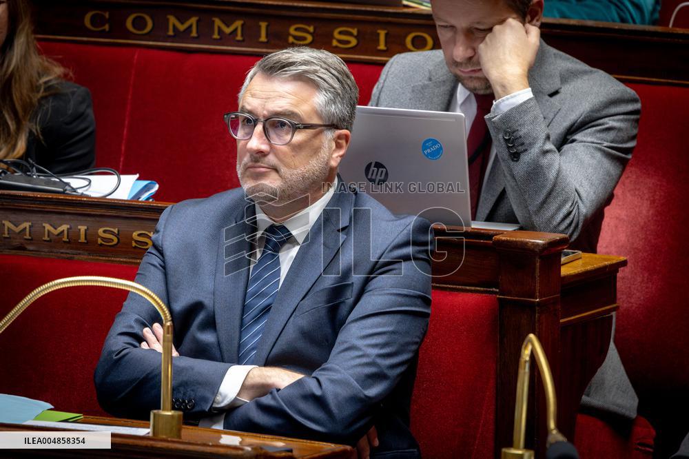 Parliamentary window of the Rassemblement National at the National Assembly - Paris AJ