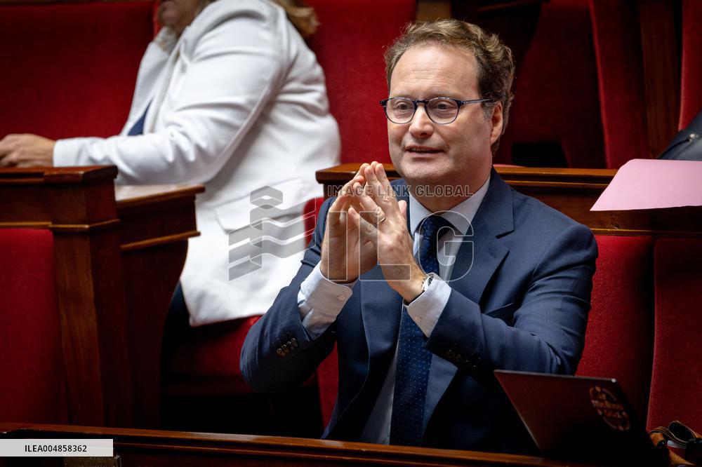 Parliamentary window of the Rassemblement National at the National Assembly - Paris AJ