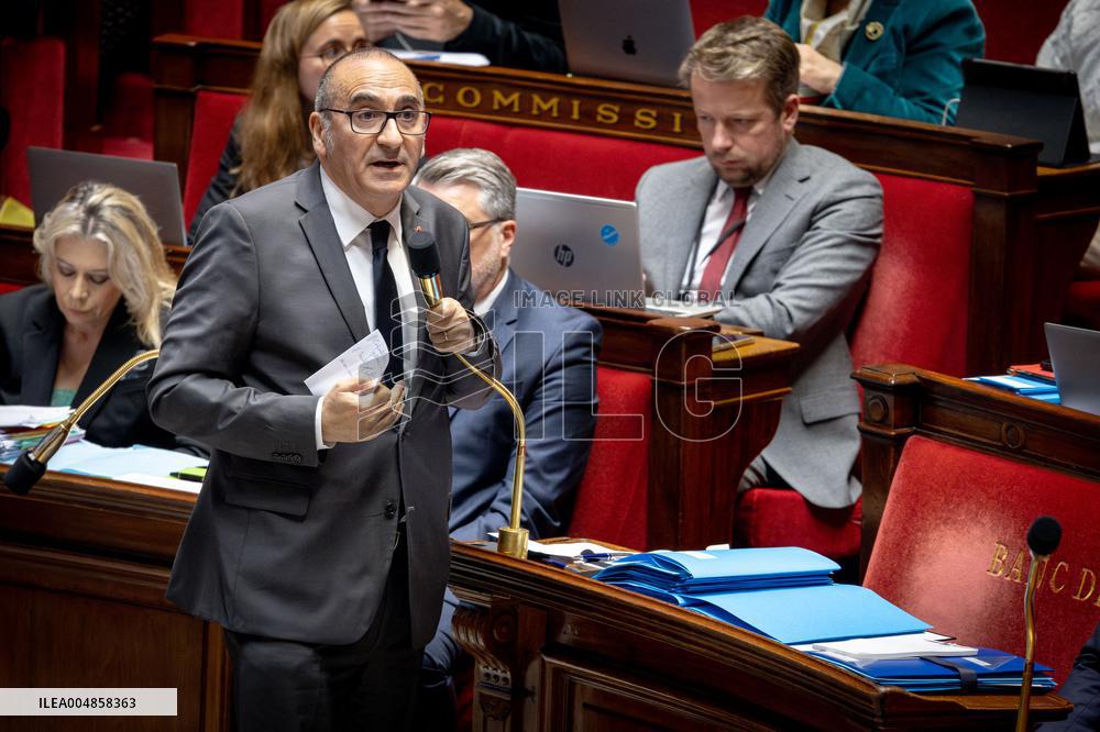Parliamentary window of the Rassemblement National at the National Assembly - Paris AJ