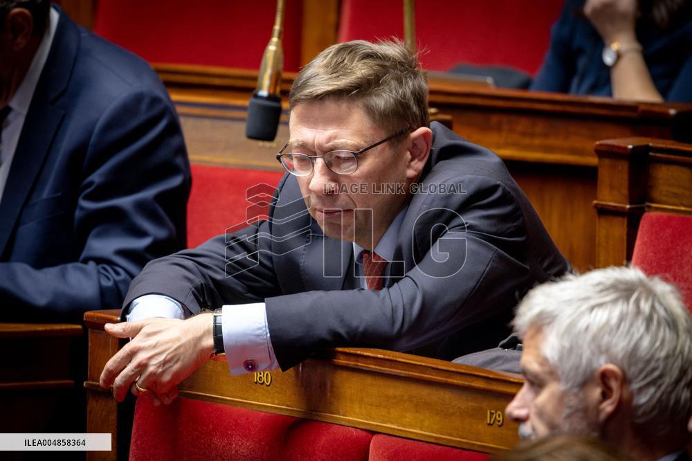 Parliamentary window of the Rassemblement National at the National Assembly - Paris AJ