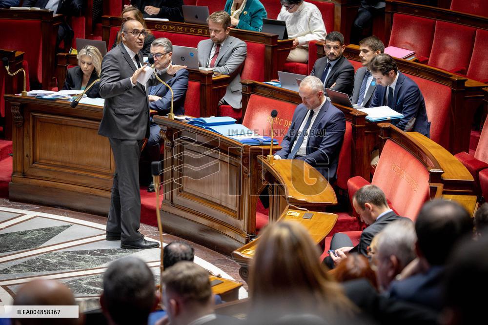 Parliamentary window of the Rassemblement National at the National Assembly - Paris AJ