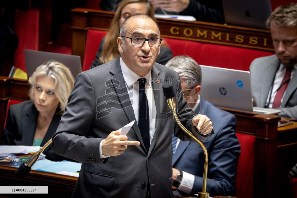 Parliamentary window of the Rassemblement National at the National Assembly - Paris AJ