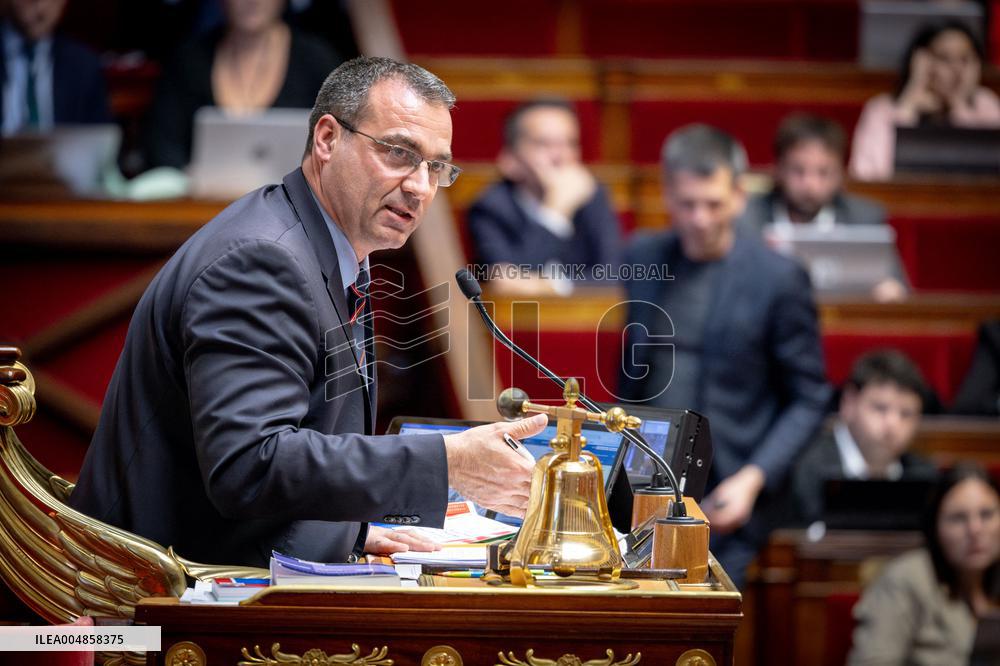 Parliamentary window of the Rassemblement National at the National Assembly - Paris AJ