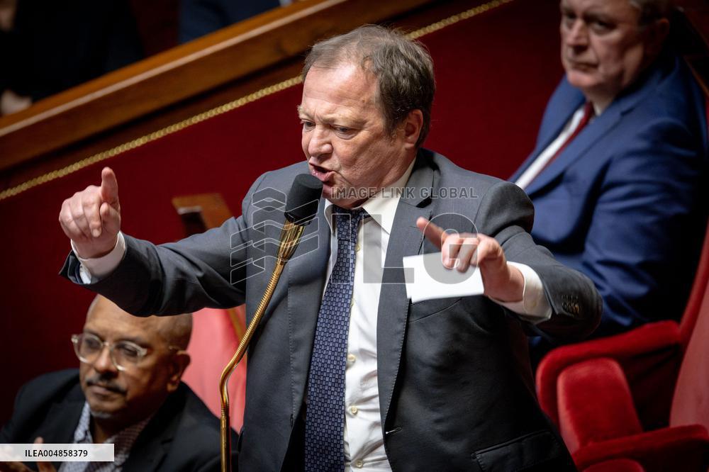 Parliamentary window of the Rassemblement National at the National Assembly - Paris AJ
