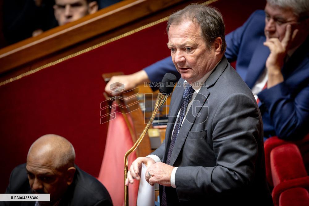 Parliamentary window of the Rassemblement National at the National Assembly - Paris AJ