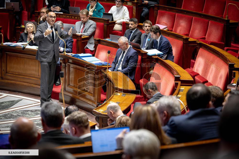 Parliamentary window of the Rassemblement National at the National Assembly - Paris AJ