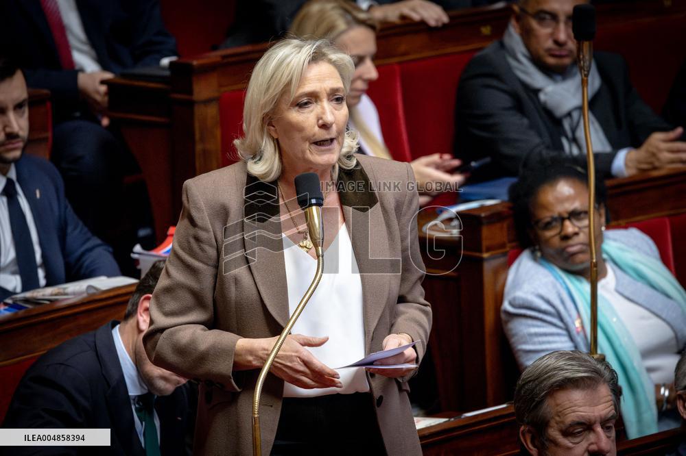 Parliamentary window of the Rassemblement National at the National Assembly - Paris AJ