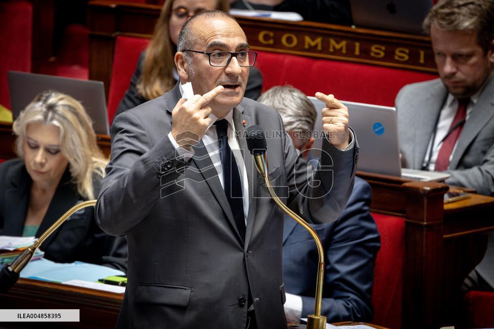 Parliamentary window of the Rassemblement National at the National Assembly - Paris AJ