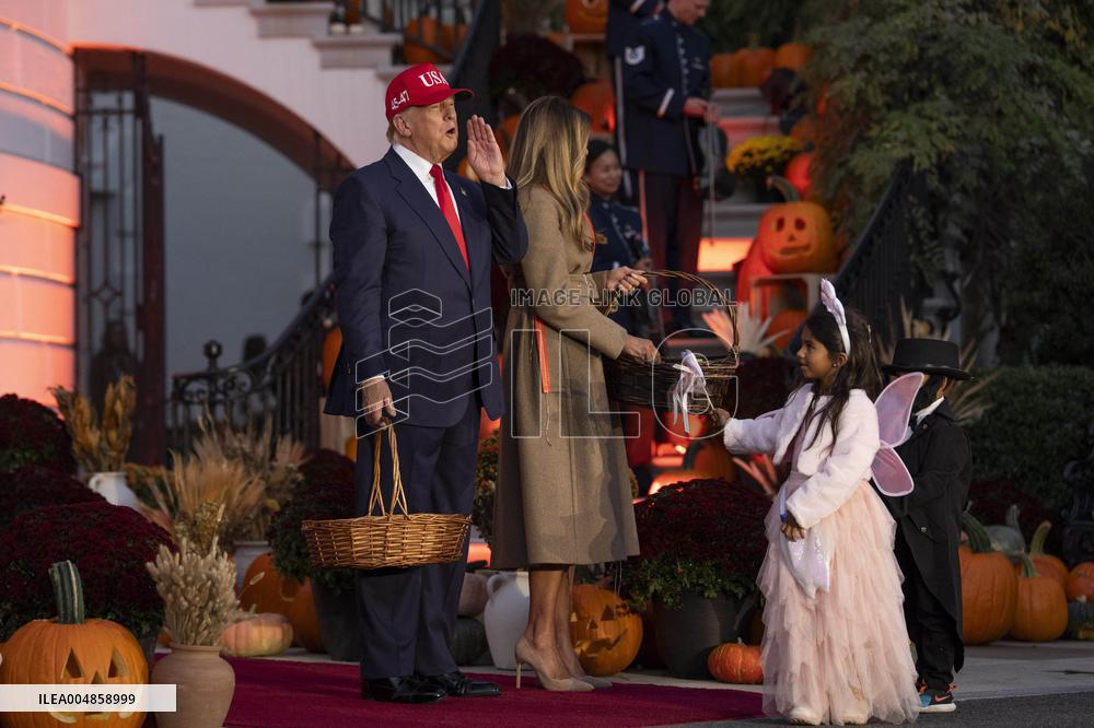 President Trump, First Lady Melania Trump Host White House Halloween Event