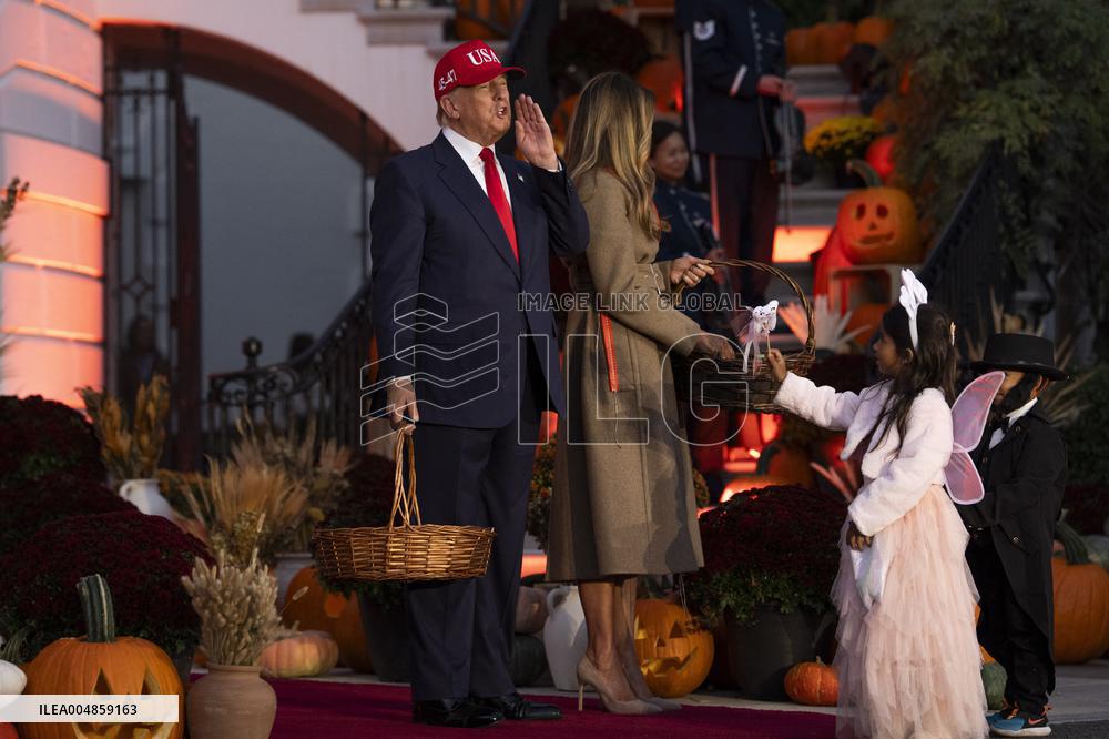 President Trump, First Lady Melania Trump Host White House Halloween Event