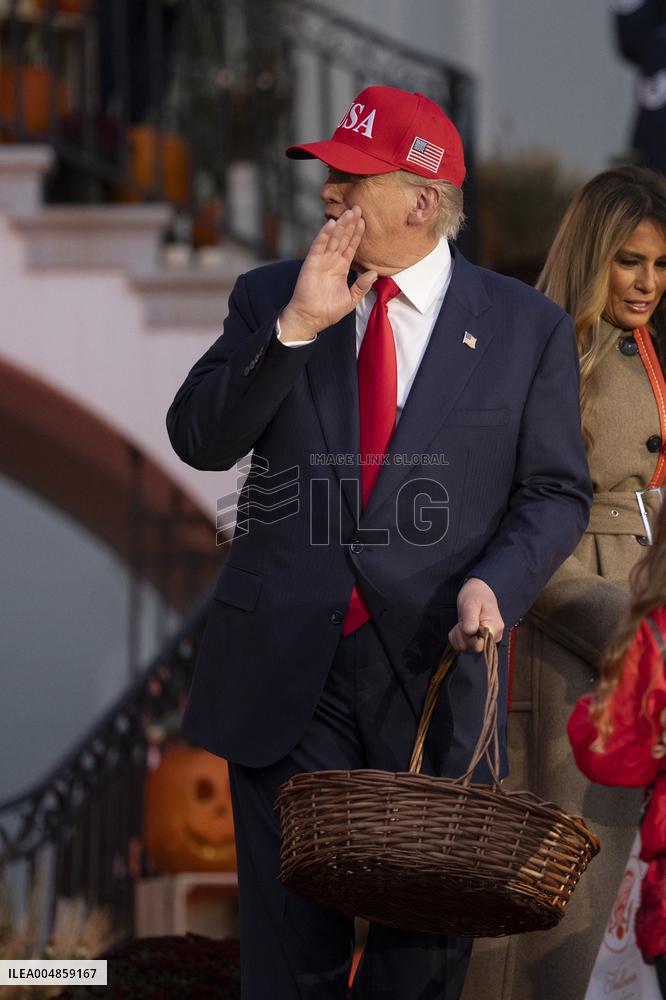 President Trump, First Lady Melania Trump Host White House Halloween Event